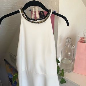 Topshop Skater Dress Beaded Neck